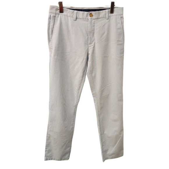Vineyard Vines Pants Mens 30x30 Light Blue On The Go Performance Wear Striped - Picture 1 of 14